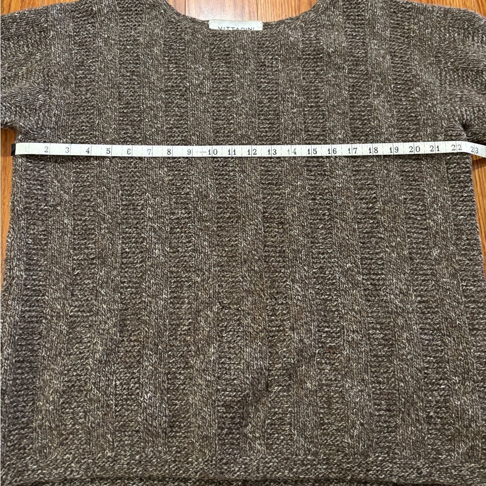 WOOL & COTTON VINTAGE TAUPE SWEATER * ADRIENNE VITTADINI SPORT * CLASSIC - Picture 4 of 6